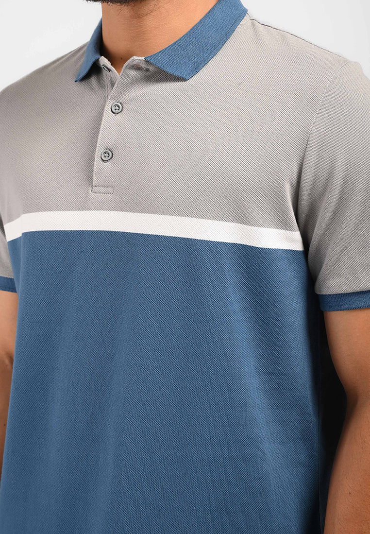 MOC Kaos Polo Lengan Pendek Pria Sergio - Navy