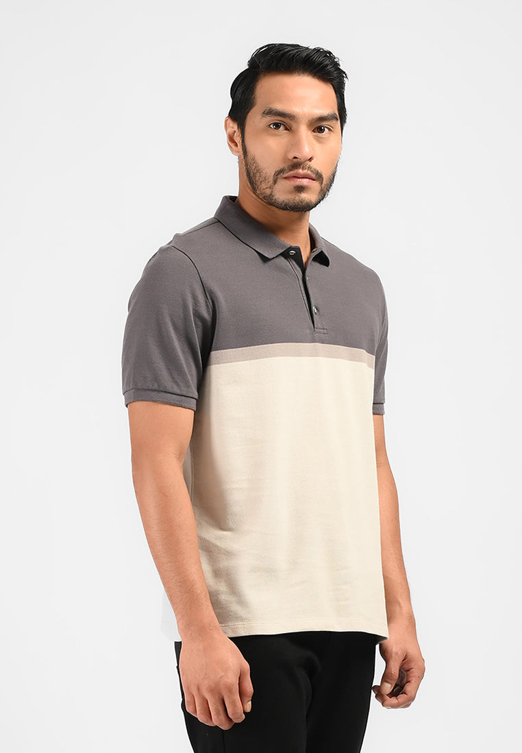 MOC Kaos Polo Lengan Pendek Pria Sergio - Brown