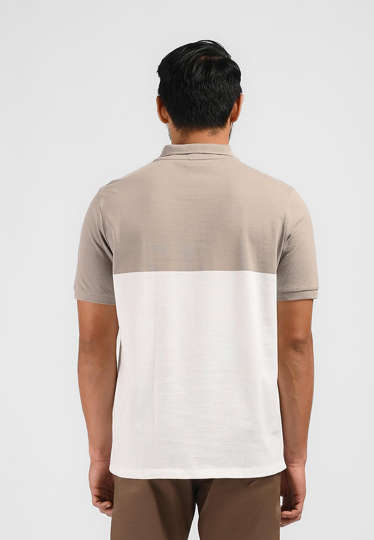 MOC Kaos Polo Lengan Pendek Pria Sergio - Beige