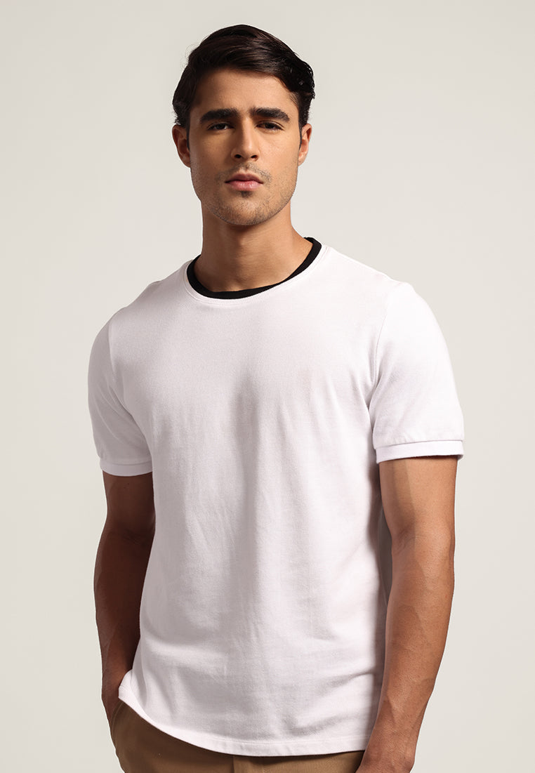 MOC Kaos Lengan Pendek Pria JOAN - WHITE
