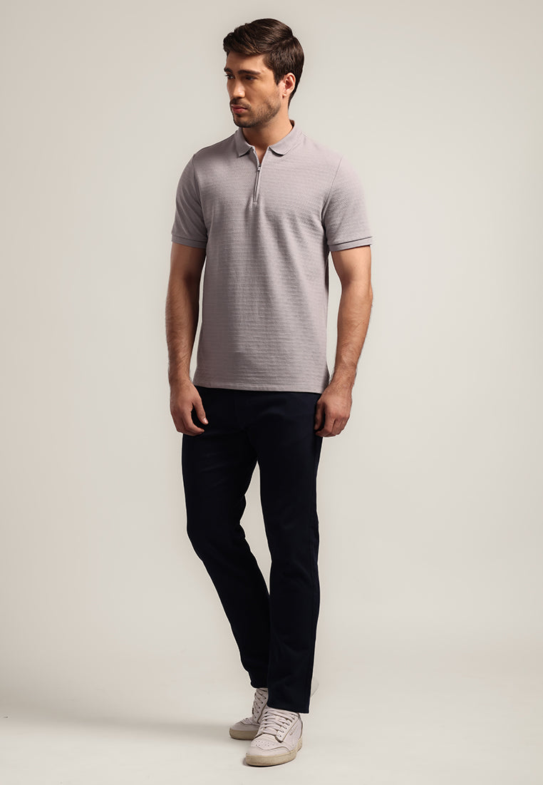 MOC Kaos Polo Lengan Pendek Pria Leo - Grey