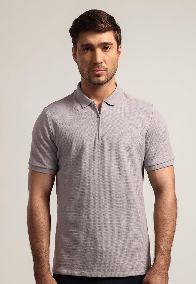 MOC Kaos Polo Lengan Pendek Pria Leo - Grey