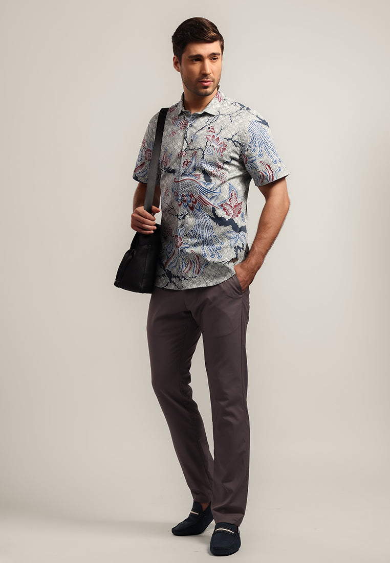 MOC - Kemeja Batik Pria Lengan Pendek Narada - Green