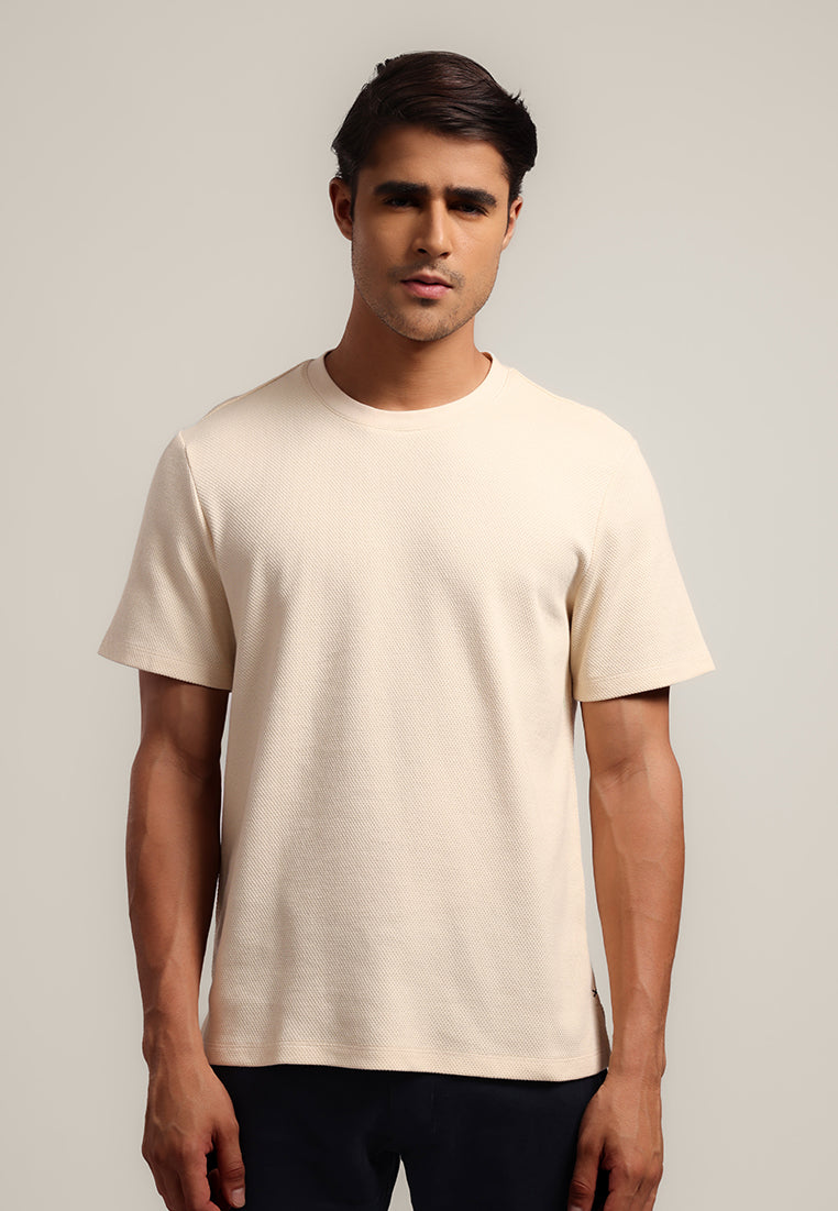 MOC - Kaos Polos Pria Lengan Pendek Bryan - Offwhite