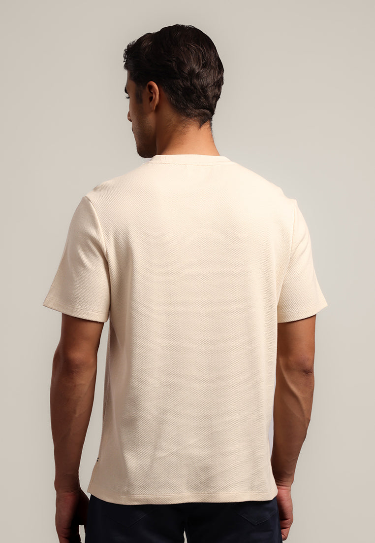 MOC - Kaos Polos Pria Lengan Pendek Bryan - Offwhite