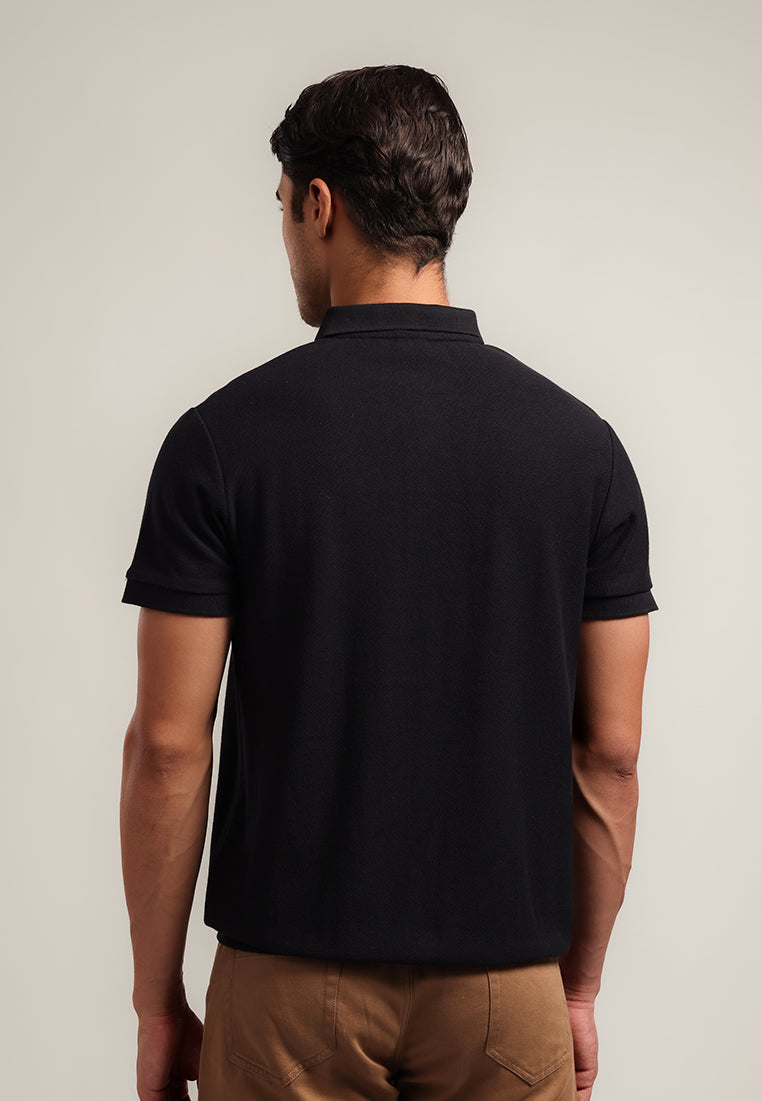 MOC - Kaos Polo Polos Pria Lengan Pendek Bentley - Black