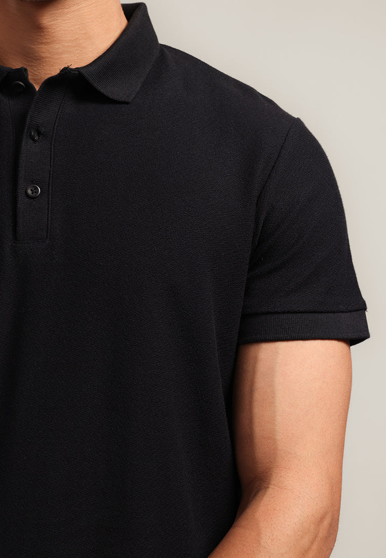 MOC - Kaos Polo Polos Pria Lengan Pendek Bentley - Black