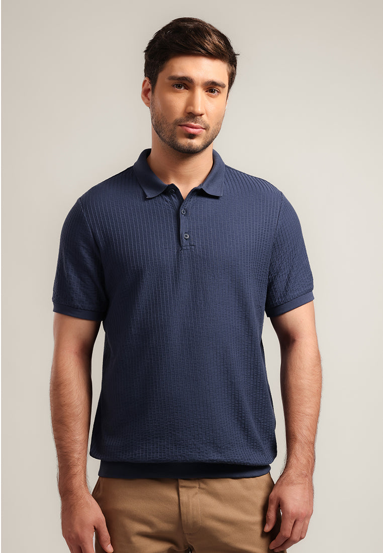 MOC - Kaos Polo Polos Pria Lengan Pendek Andres - Navy