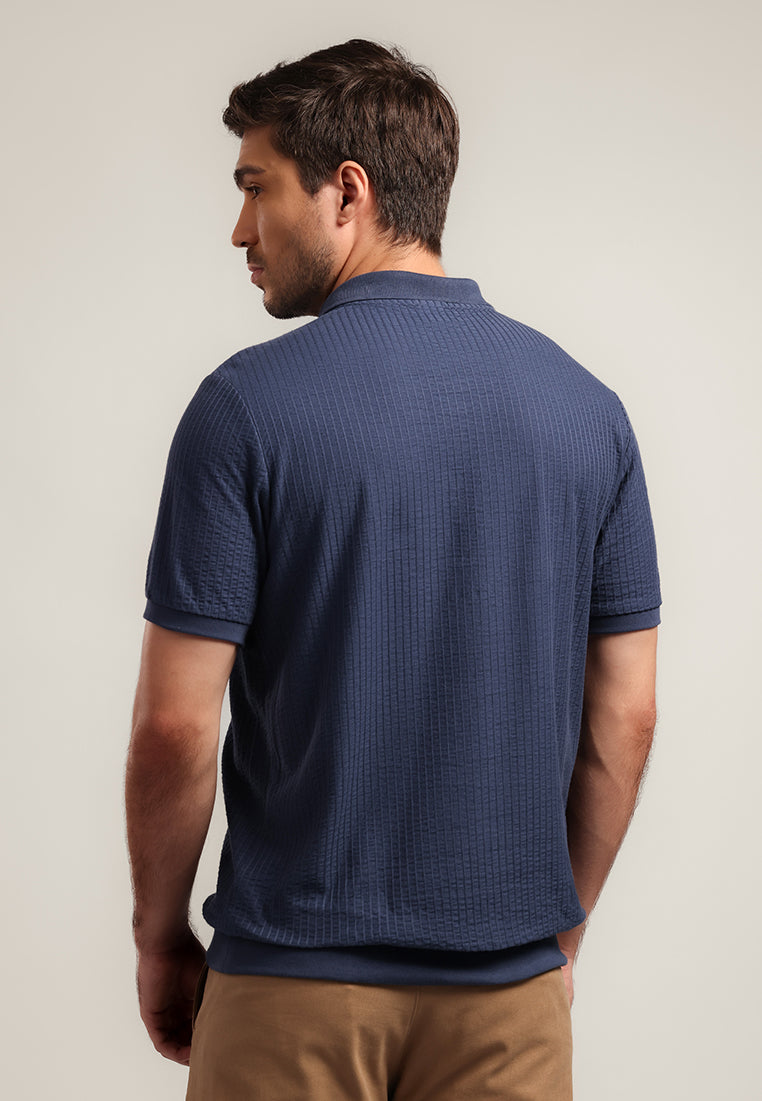 MOC - Kaos Polo Polos Pria Lengan Pendek Andres - Navy