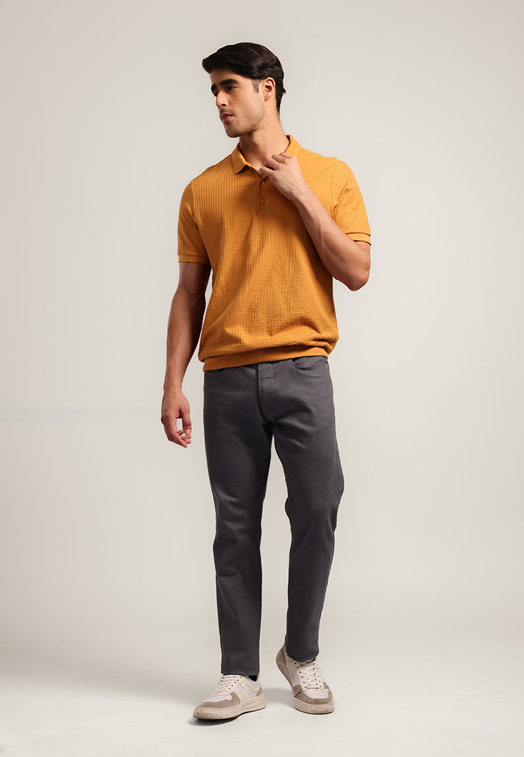MOC - Kaos Polo Polos Pria Lengan Pendek Andres - Mustard