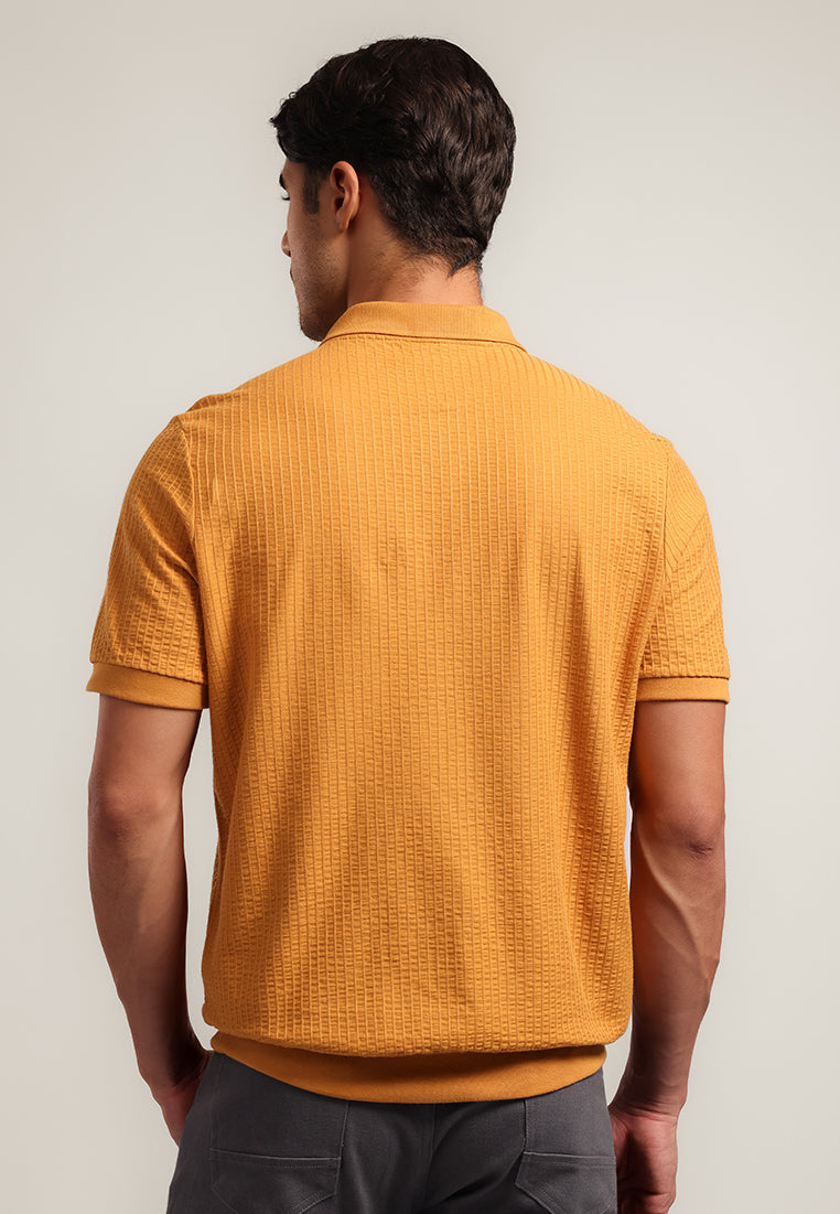 MOC - Kaos Polo Polos Pria Lengan Pendek Andres - Mustard