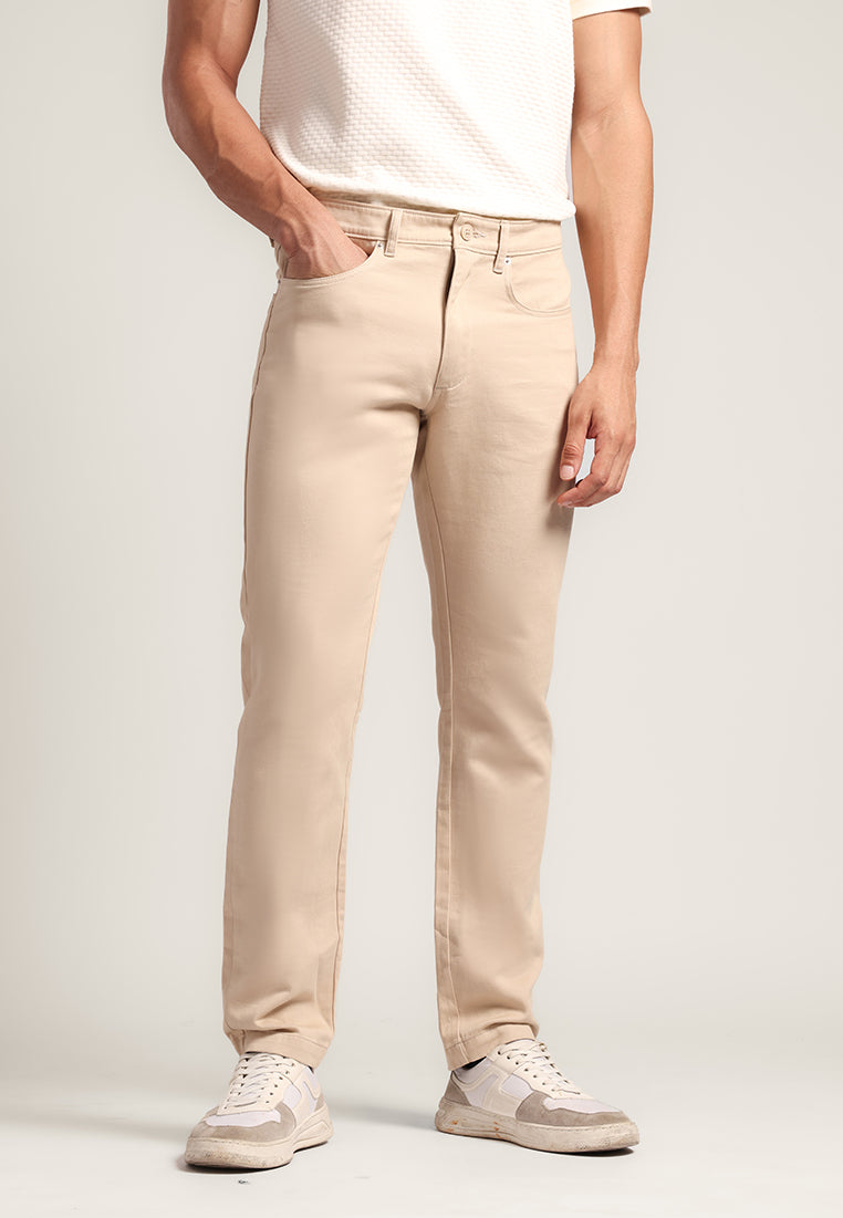MOC - Celana Panjang Polos Pria Xander - Beige