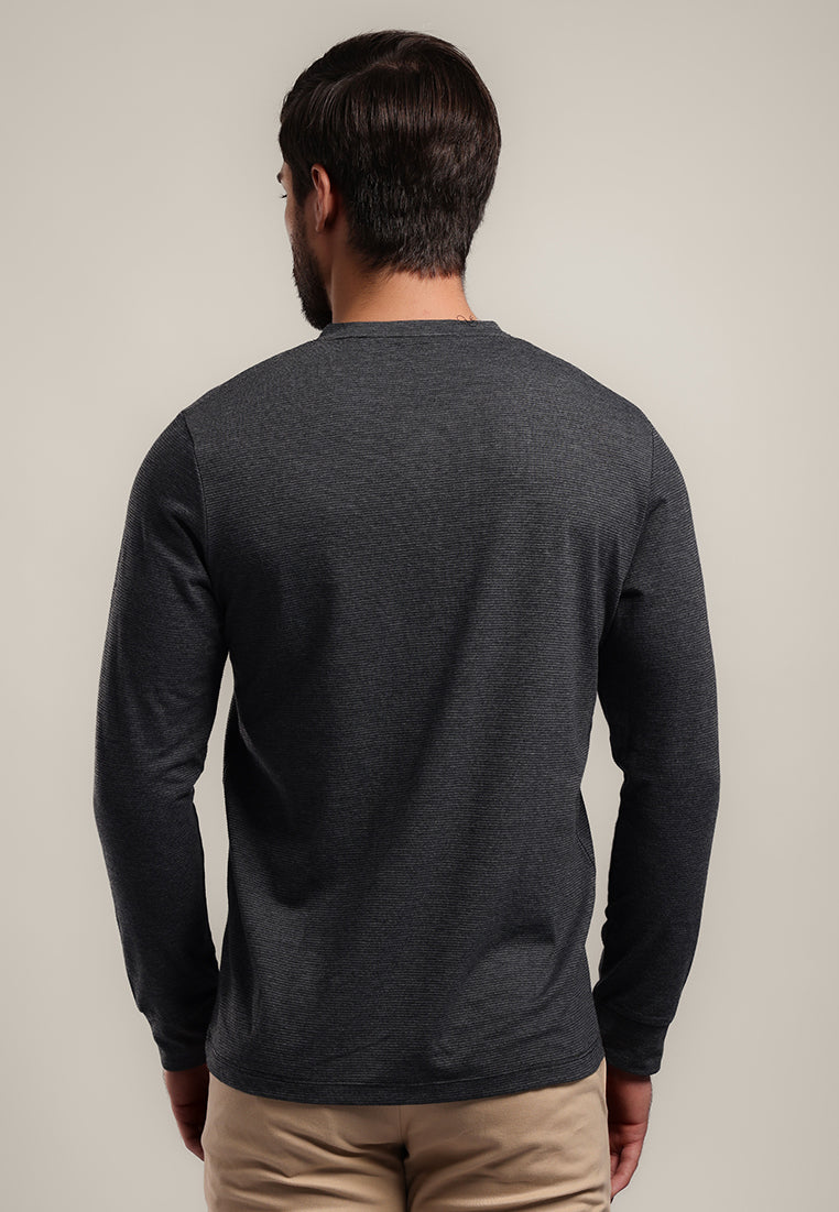 MOC Kaos Lengan Panjang Pria ELTHAM - GREY