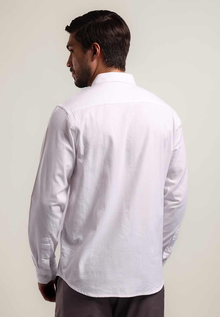 MOC - Kemeja Lengan Panjang DUSTIN - White