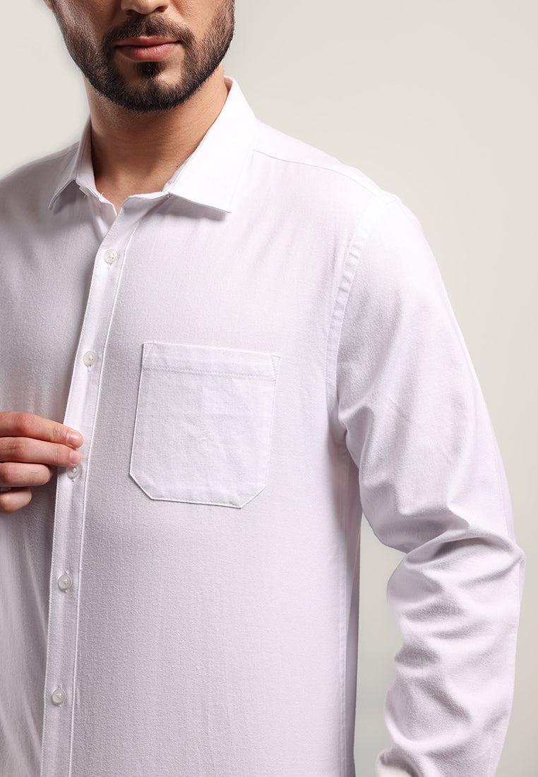 MOC - Kemeja Lengan Panjang DUSTIN - White