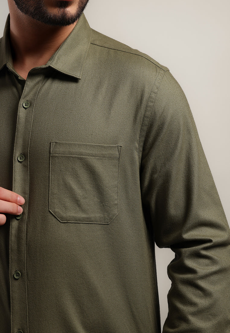 MOC - Kemeja Lengan Panjang DUSTIN - Olive