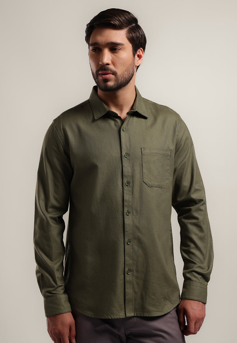 MOC - Kemeja Lengan Panjang DUSTIN - Olive
