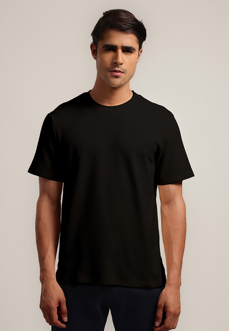 MOC - Kaos Polos Pria Lengan Pendek Bryan - BLACK