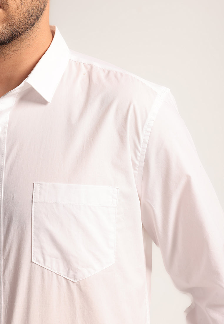 MOC Kemeja Lengan Panjang Pria PEDRO - WHITE