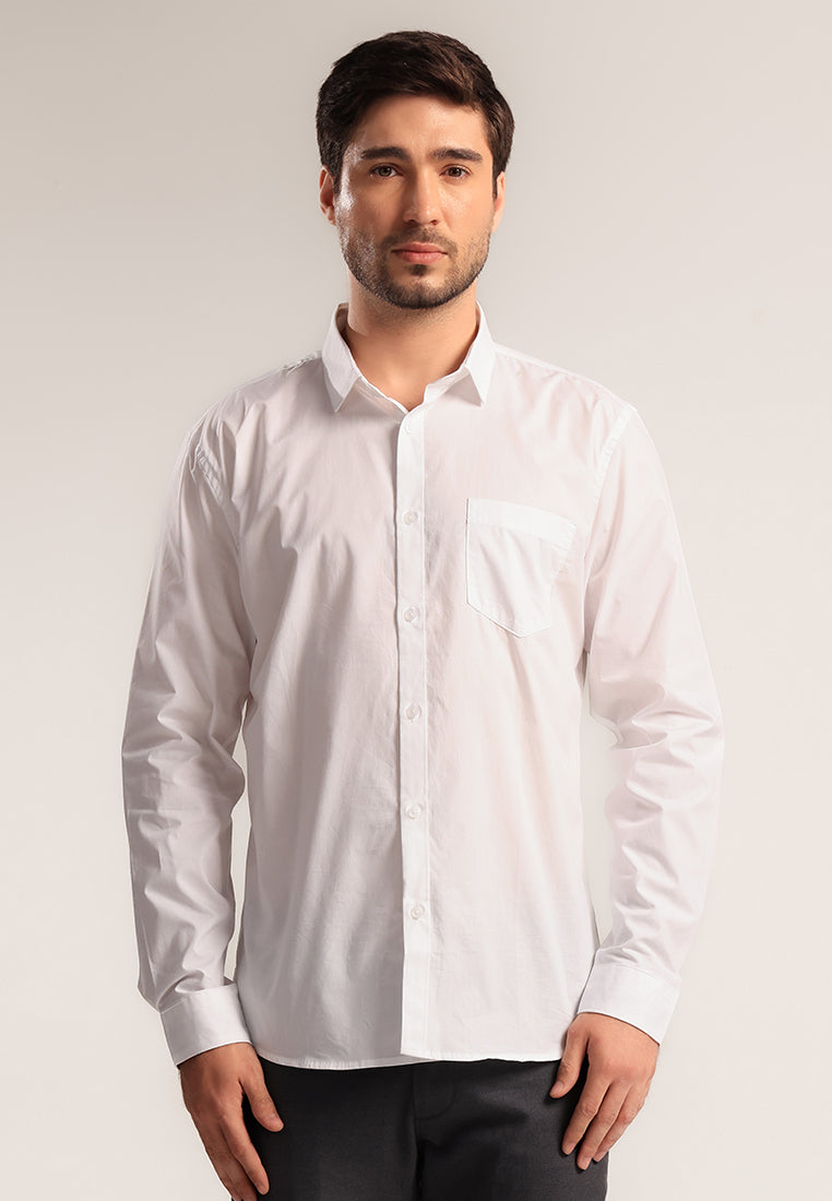 MOC Kemeja Lengan Panjang Pria PEDRO - WHITE