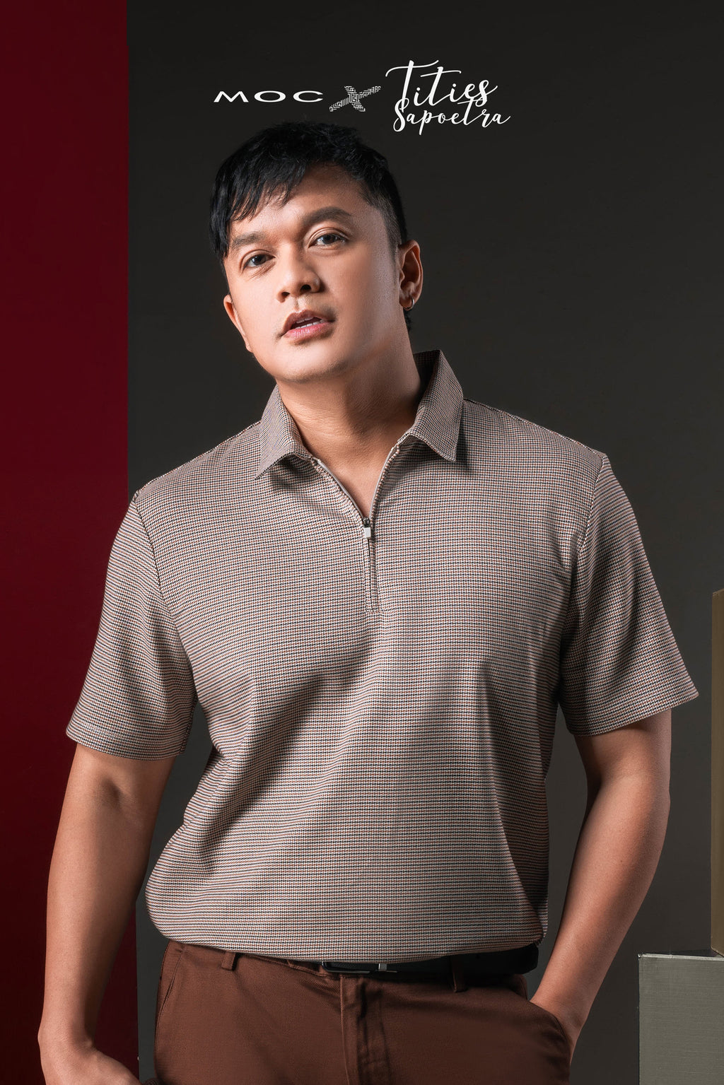 MOC x Tities Sapoetra - Kaos Polo Lengan Pendek Richard - Beige
