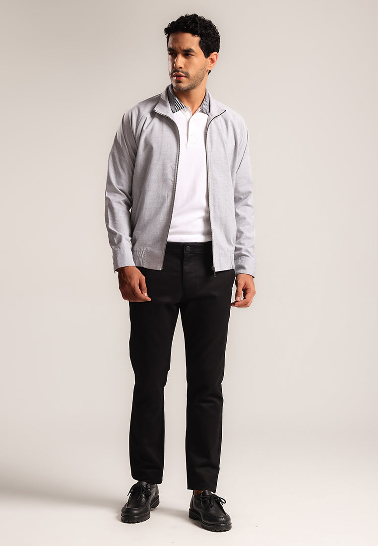 MOC - Jaket Polos Pria Giorgio - Grey