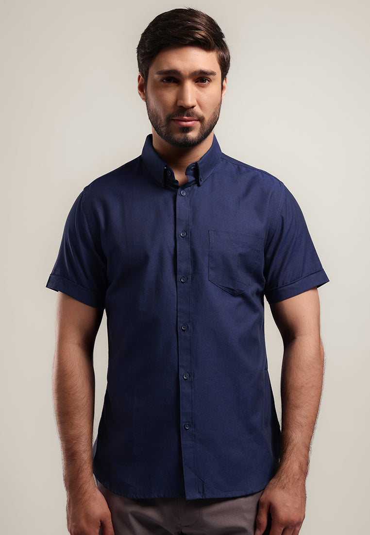 MOC Kemeja Lengan Pendek Pria LUGO - Blue