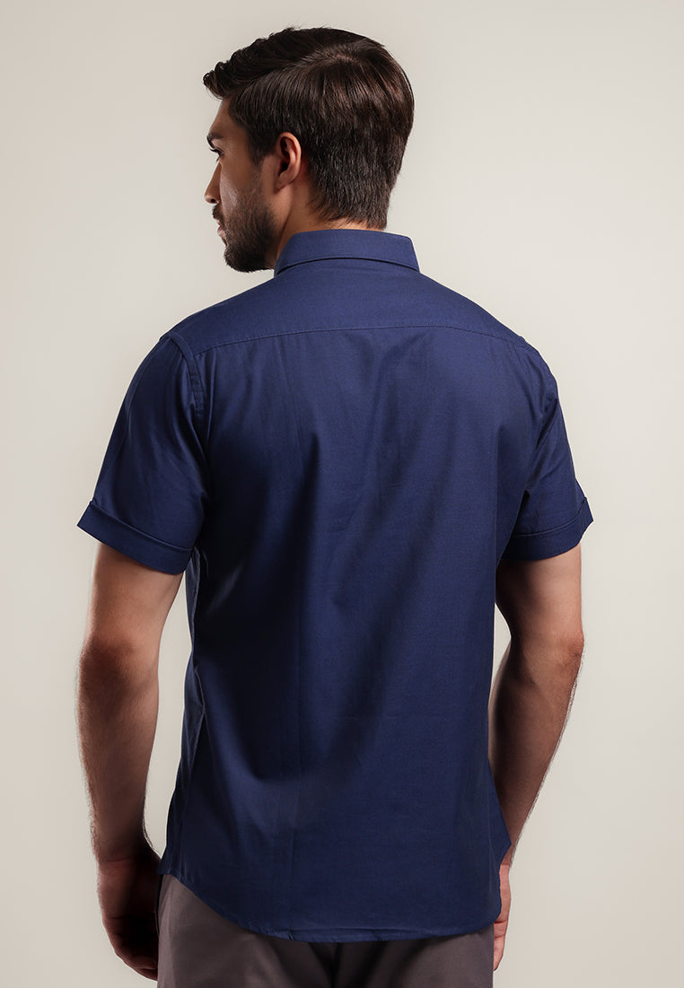 MOC Kemeja Lengan Pendek Pria LUGO - Blue