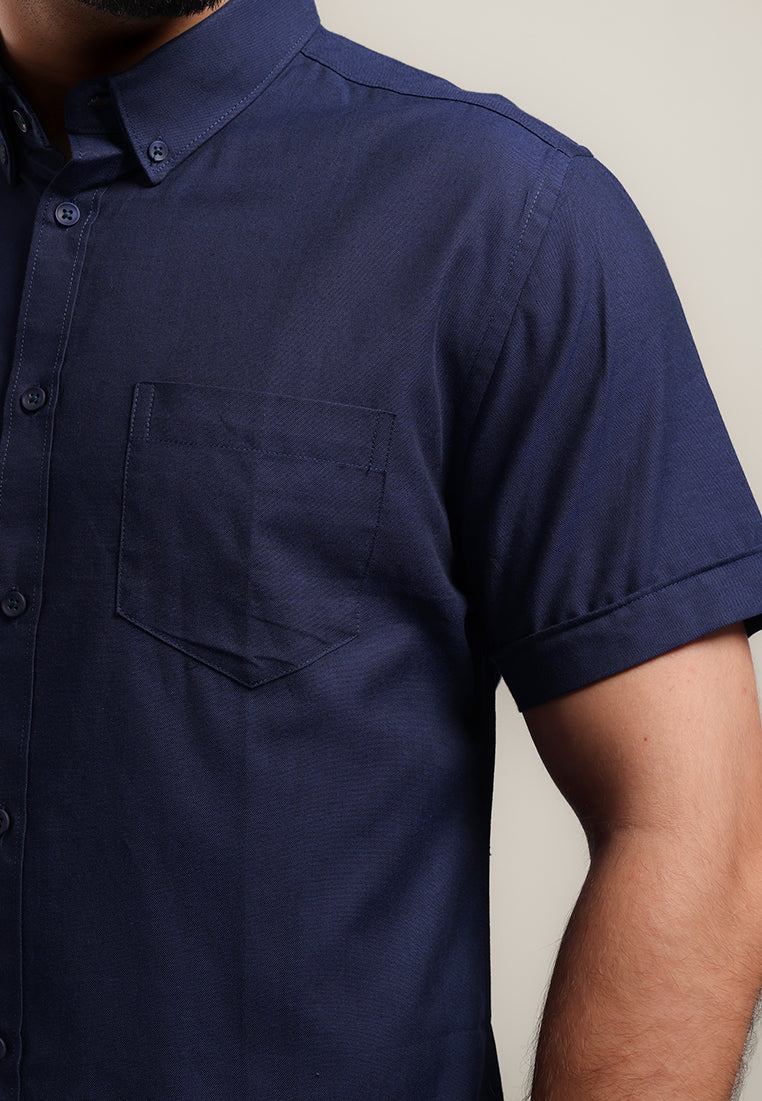 MOC Kemeja Lengan Pendek Pria LUGO - Blue
