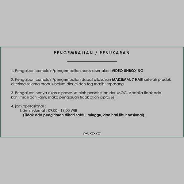 MOC - Kemeja Polos Pria Lengan Panjang Renton - Black