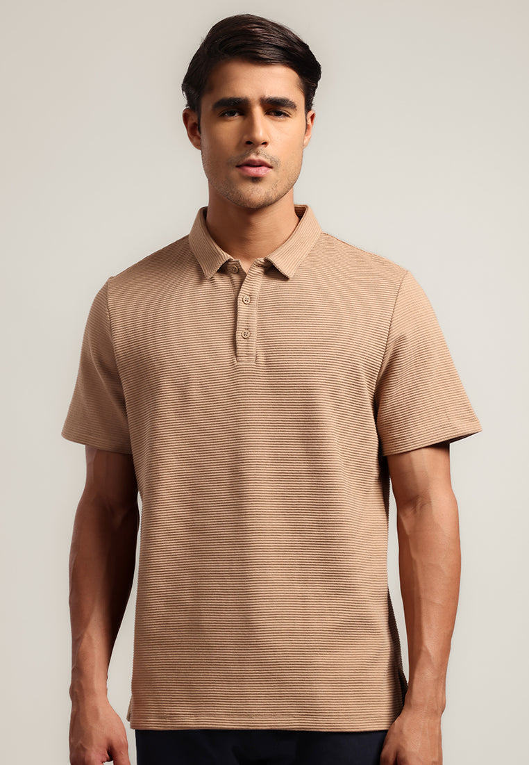 MOC - Kaos Polo Pria Lengan Pendek Holland - Brown