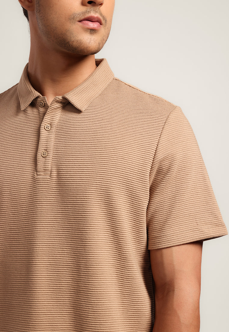 MOC - Kaos Polo Pria Lengan Pendek Holland - Brown