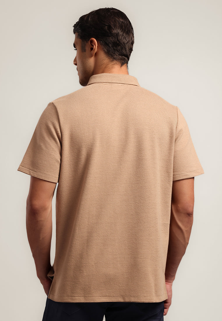 MOC - Kaos Polo Pria Lengan Pendek Holland - Brown