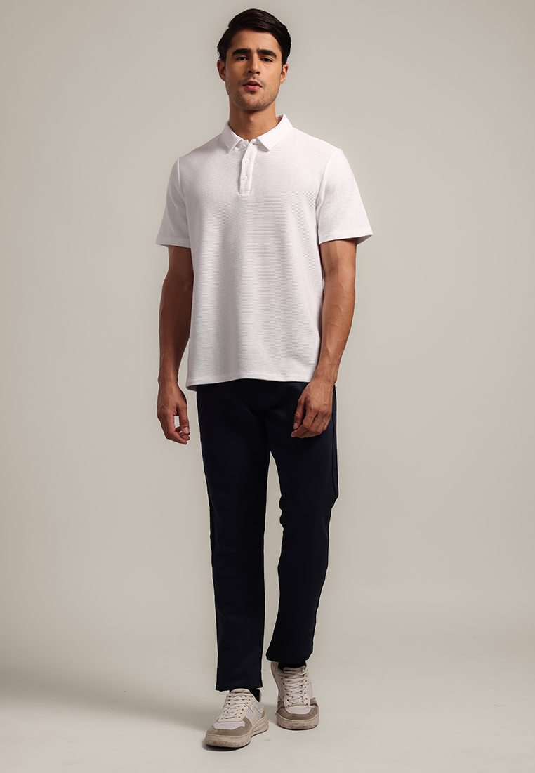 MOC - Kaos Polo Pria Lengan Pendek Holland - White
