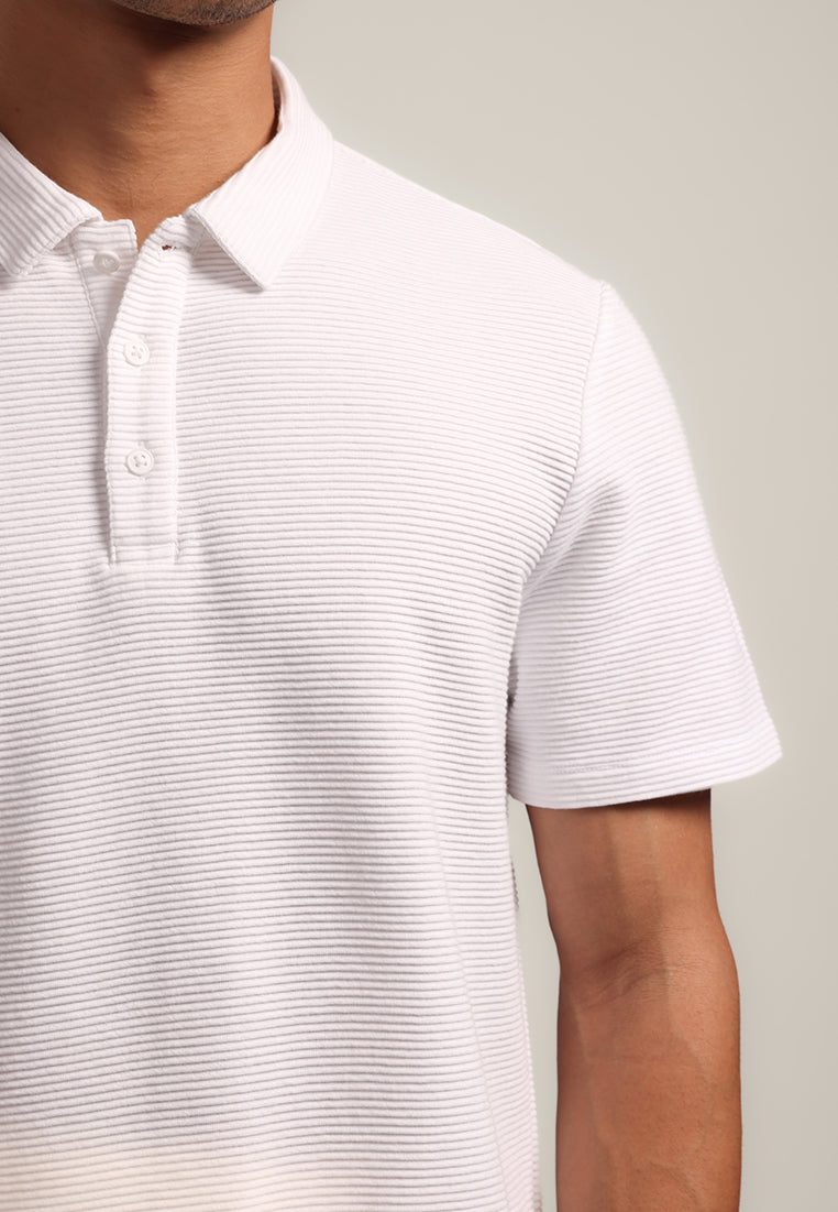 MOC - Kaos Polo Pria Lengan Pendek Holland - White