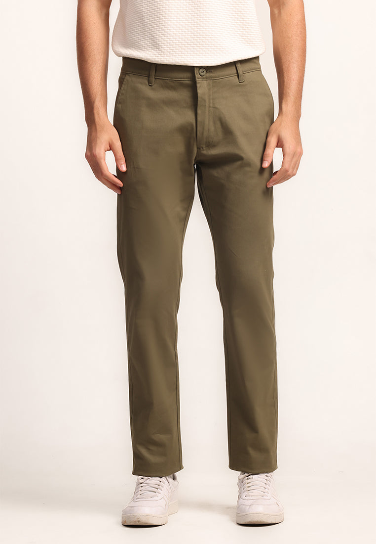 MOC - Celana Panjang Chinos Pria Zoe - Olive