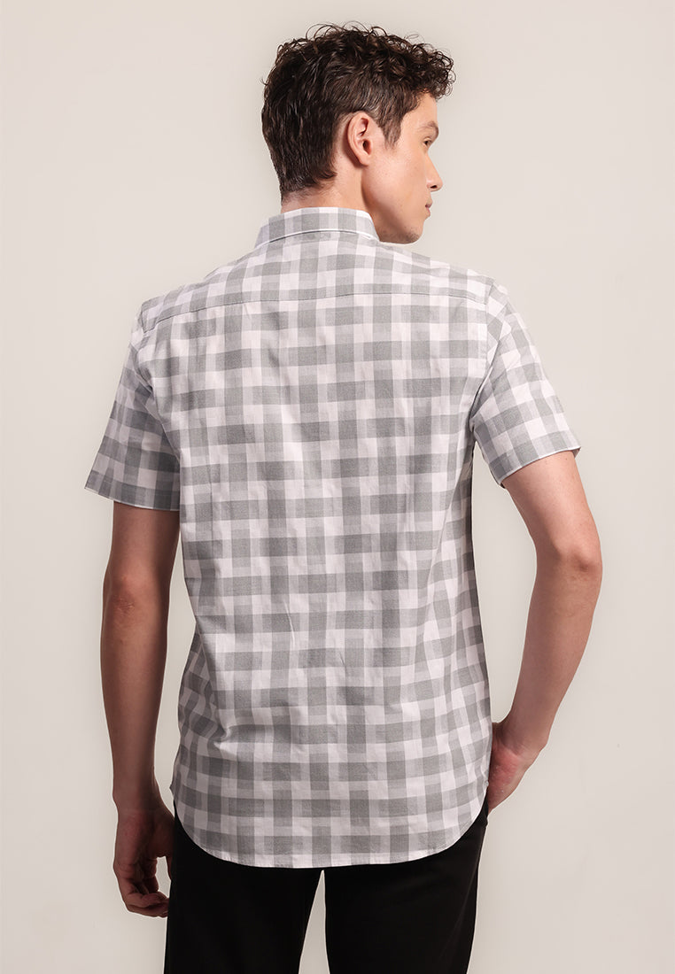 MOC Kemeja Lengan Pendek Pria Gerard - Grey