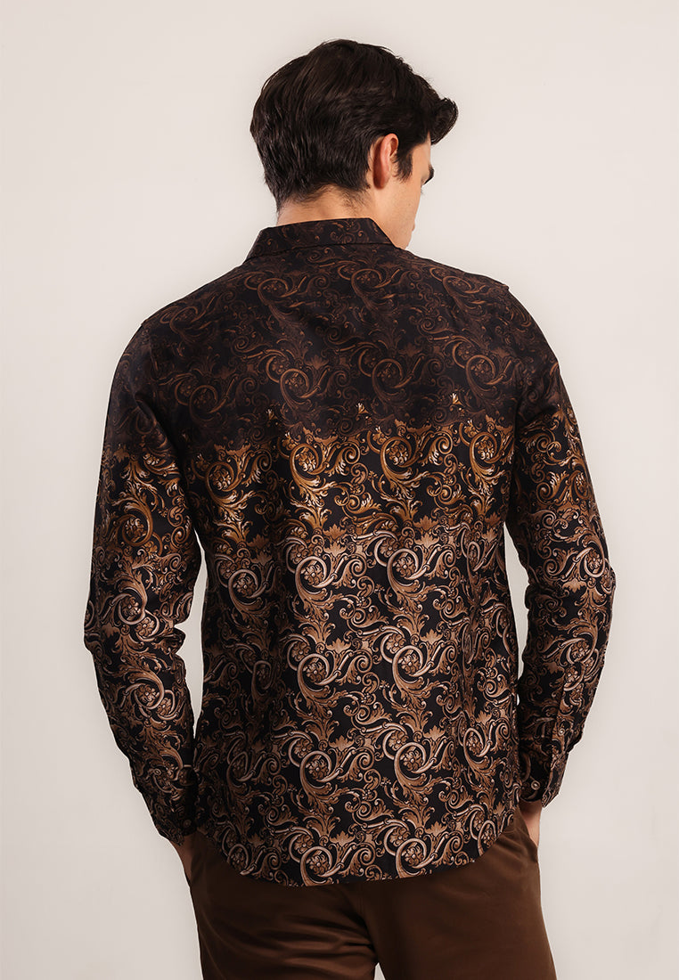 MOC Kemeja Lengan Panjang Pria MUNCHY 2 -BROWN