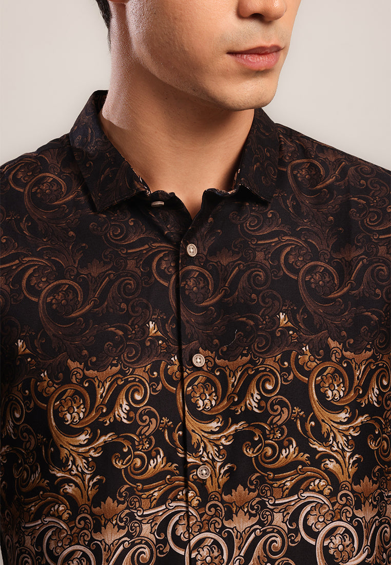 MOC Kemeja Lengan Panjang Pria MUNCHY 2 -BROWN
