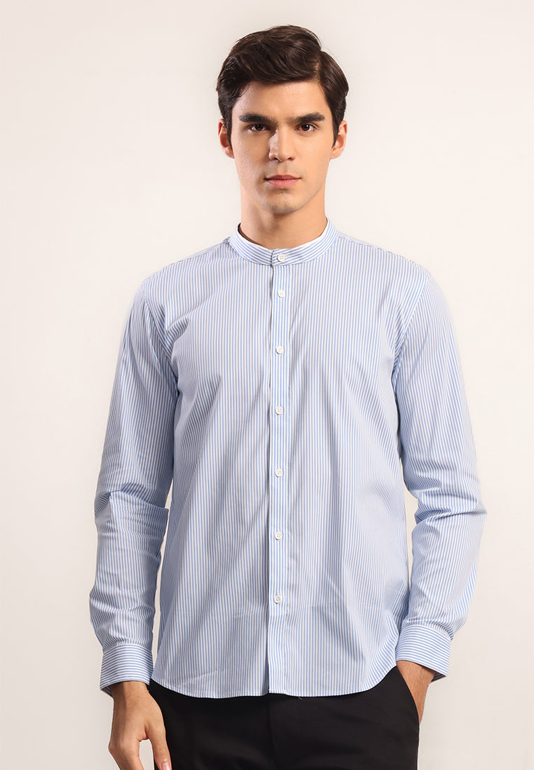 MOC x Habib Jafar Kemeja Shanghai Lengan Panjang Pria Zidan - Light Blue