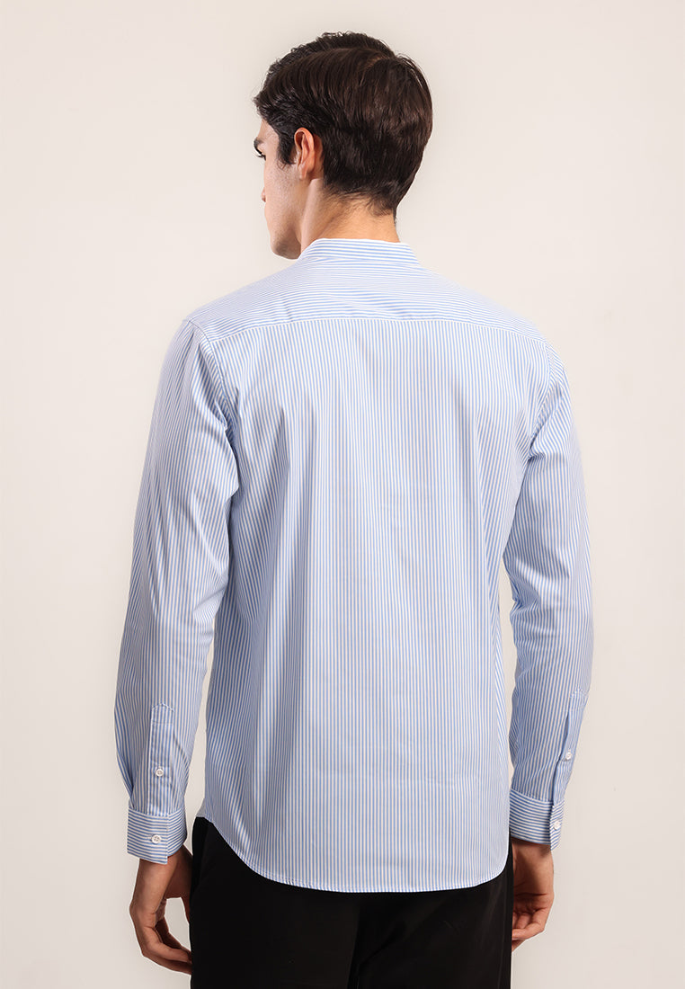 MOC x Habib Jafar Kemeja Shanghai Lengan Panjang Pria Zidan - Light Blue