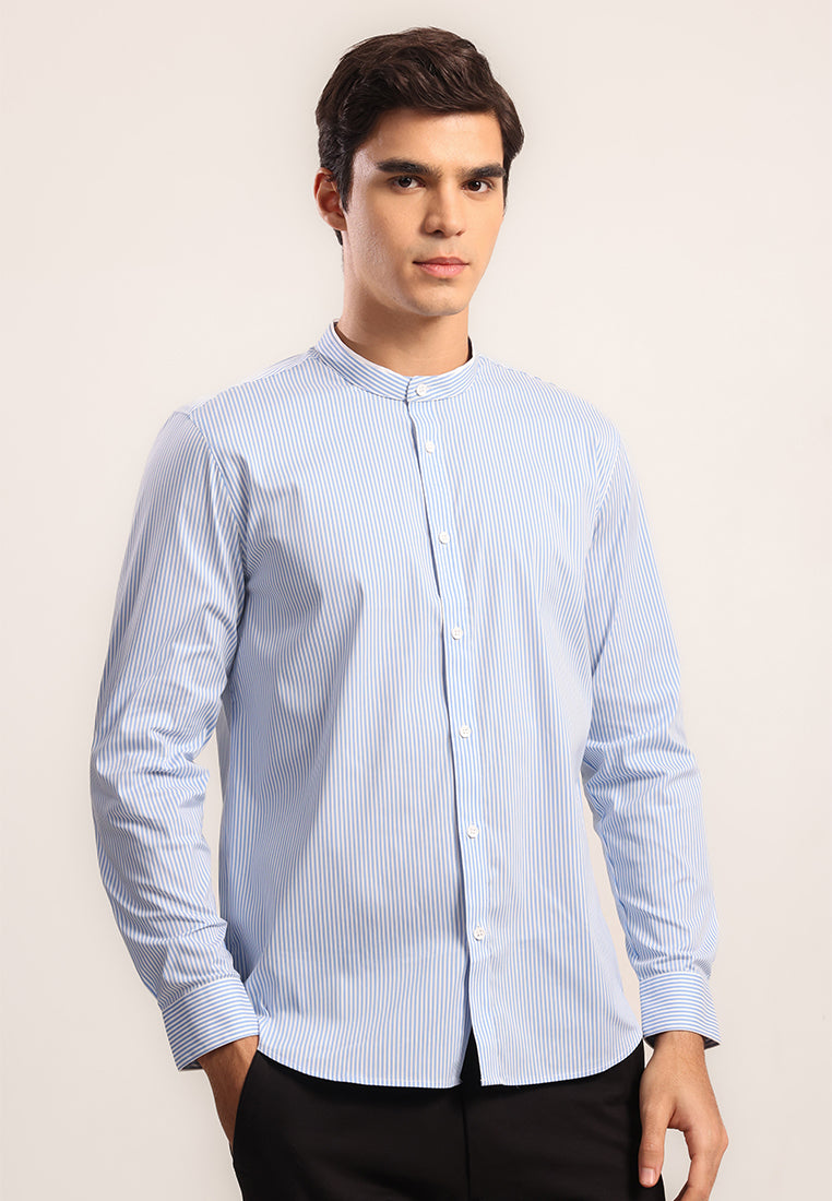 MOC - Kemeja Shanghai Lengan Panjang Pria Zidan - Light Blue