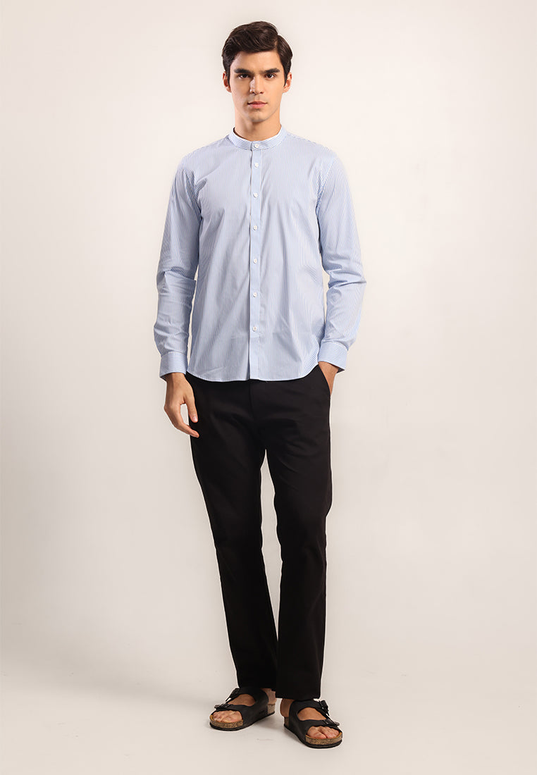 MOC x Habib Jafar Kemeja Shanghai Lengan Panjang Pria Zidan - Light Blue