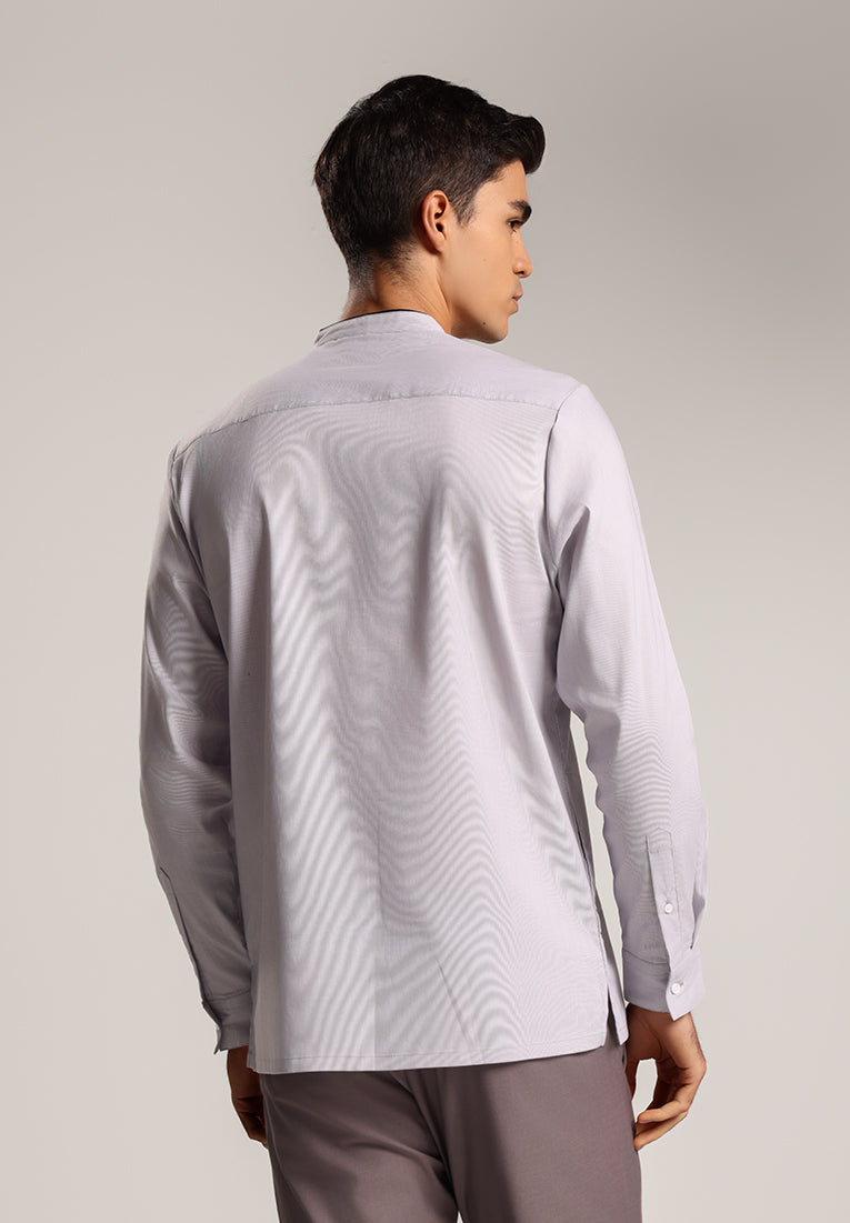 MOC - Kemeja Shanghai Lengan Panjang Pria Rizky - Grey