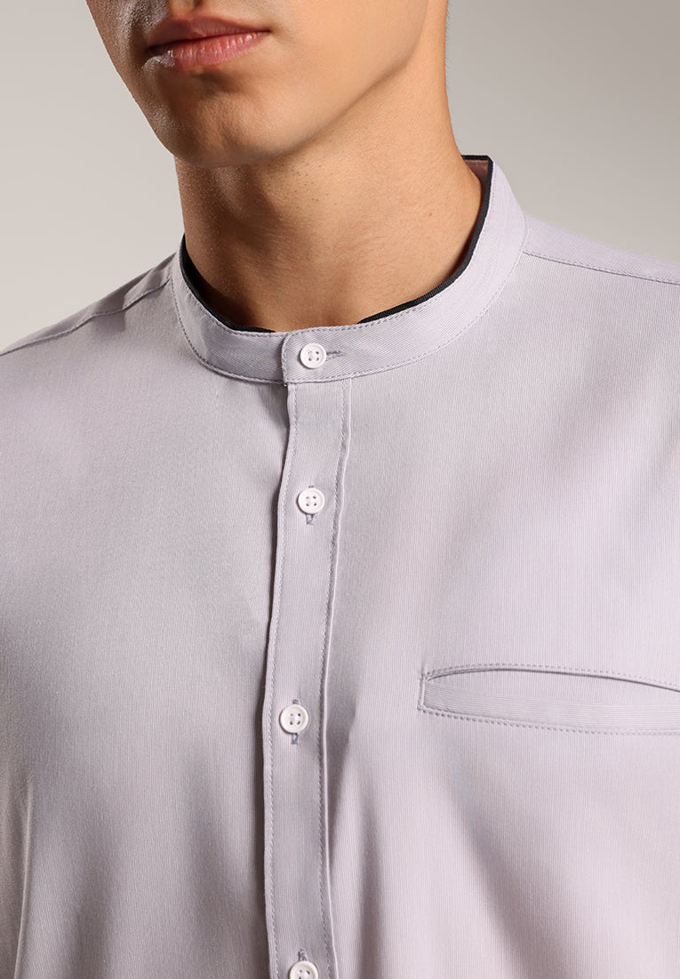 MOC - Kemeja Shanghai Lengan Panjang Pria Rizky - Grey