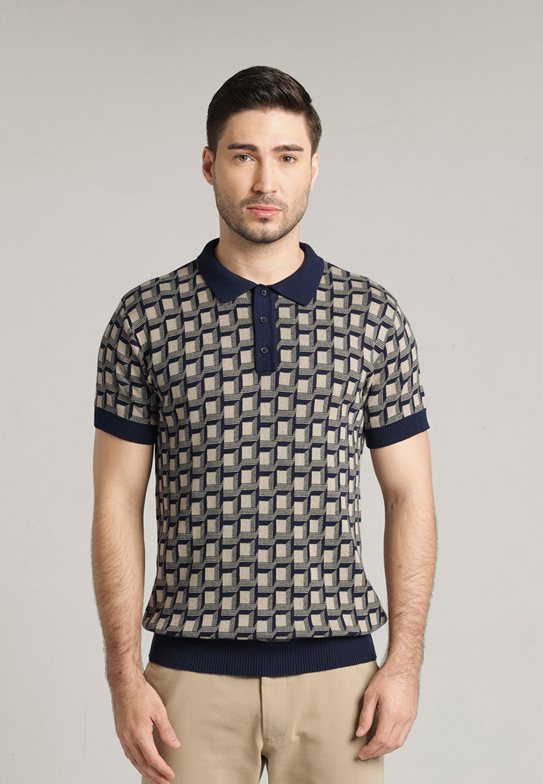 MOC - Kaos Polo Pria Lengan Pendek Parker - Navy