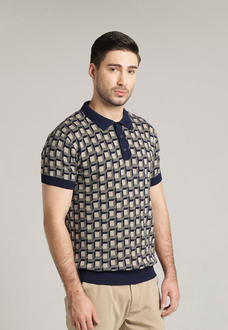 MOC - Kaos Polo Pria Lengan Pendek Parker - Navy