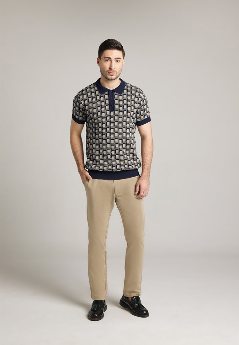MOC - Kaos Polo Pria Lengan Pendek Parker - Navy