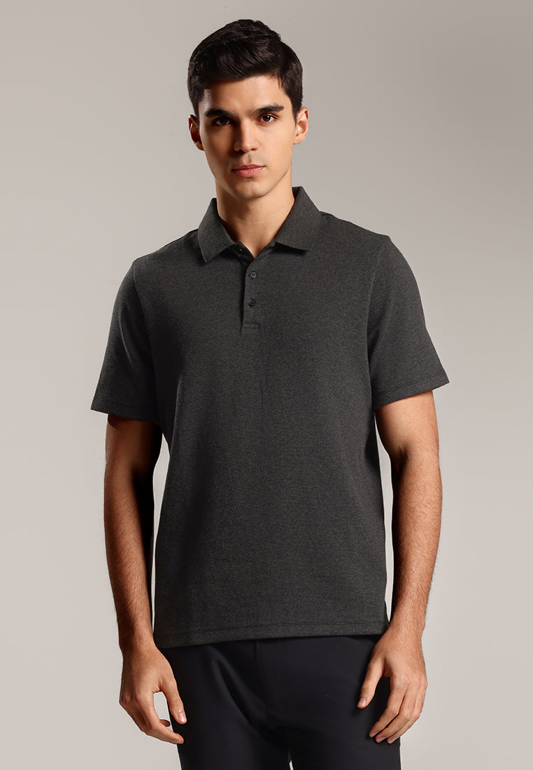 MOC - Kaos Polo Pria Lengan Pendek Byrne - Black