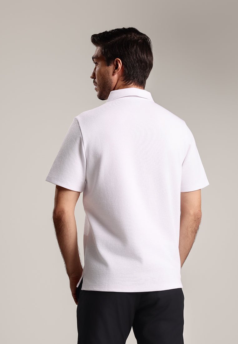 MOC - Kaos Polo Pria Lengan Pendek Byrne - White